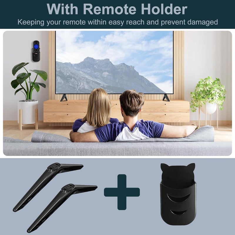 Maozhren Stand for TCL TV Stand Legs Compatible with Select Models for 28 32 40 43 49 50 55 65 Inch for TCL TV Stand, for 28D2700 32S321 40S325 43S431 43S303 49S423 50S423 50S425 55S525, for TCL Roku TV Legs - Image 2